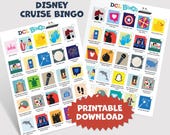 Cruise Bingo Game Ten Game Cards Download Printable Family Disney Fun Cruise Activity Vacation Game Cruise Scavenger Hunt Fish Extender Gift