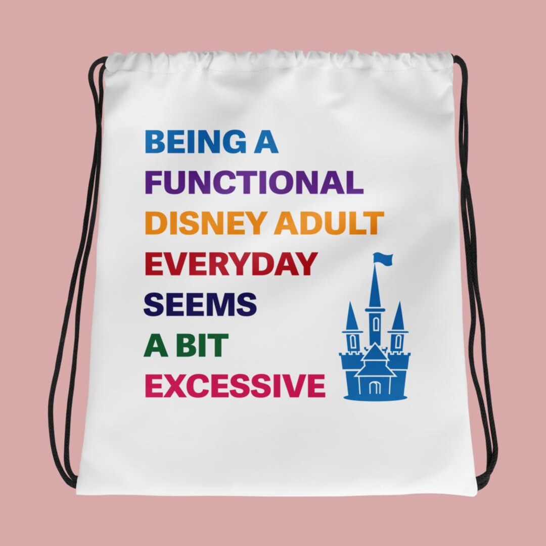 Drawstring Bag Magic Park Goer for Vacation Beach Bag Pool DCL Fish ...
