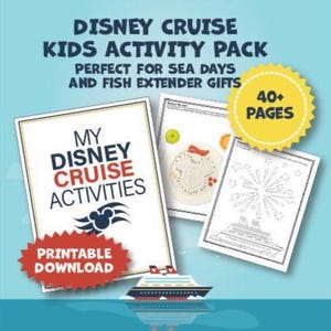 Disney Cruise Kids Activity Pack Printable Fish Extender Gift Cruise Coloring Pages Kids Journal Family Cruise Activities Fun Download