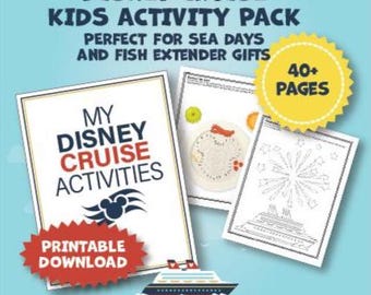 Disney Cruise Kids Activity Pack Printable Fish Extender Gift Cruise Coloring Pages Kids Journal Family Cruise Activities Fun Download