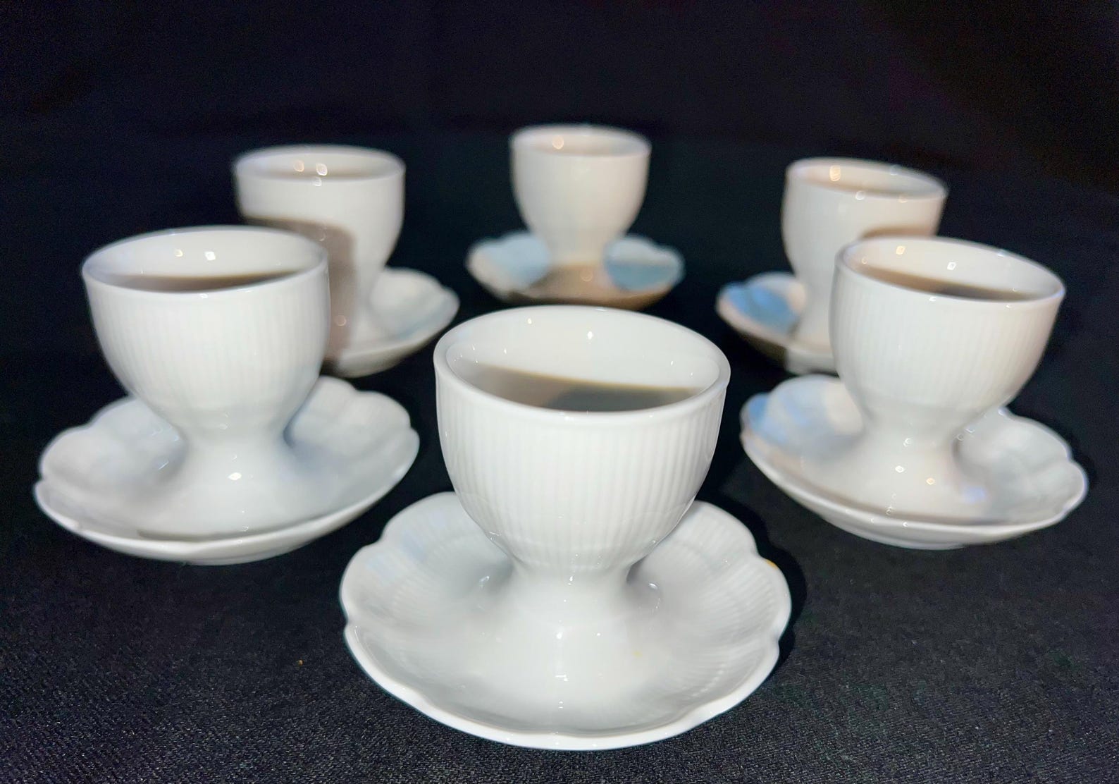 Kaiser Romantica egg cups, set of 6, Made in Germany