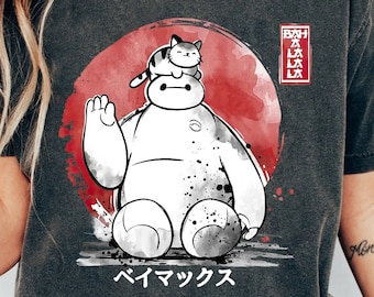 Lovely Bah A La La La Disney Baymax With Cat Shirt, Baymax Disney Shirt, Baymax With Cat Shirt, Vintage Disney Shirt, Disney Gifts