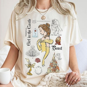 Vintage Disney Beauty and the Beast Characters Shirt, Belle Princess Shirt, Disney Princess Shirt, Disneyworld Shirts, Disney Girls Trip