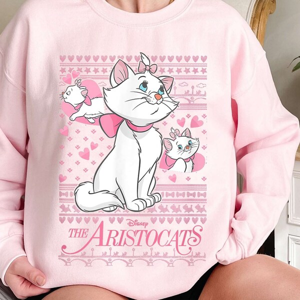 Sweatshirt Noël The Aristocats Marie Happy Holidays – Produit Licencié Disney, Coupe Classique - 10