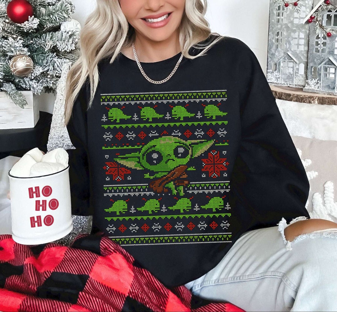 Cute Baby Yoda Ugly Christmas Sweater Baby Yoda Ugly Etsy
