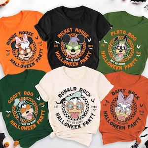 Custom Disney Mickey And Friends Checkered Halloween Shirt, Disney Halloween Shirt, Mickey&#39;s Not So Scary Group Halloween Shirt