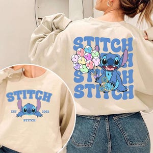 Disney Stitch Est. 2002 Sweatshirt, Stitch Sweatshirt, Stitch Balloons Sweatshirt, Stitch Snacks Sweatshirt, Disney Sweatshirt, Stitch Lover