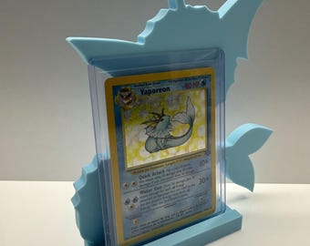 Supporto per carte Pokémon Vaporeon - Espositore per carte collezionabili TCG - PSA BGS CGC