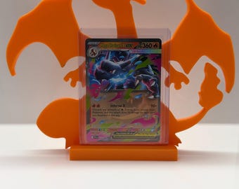 Supporto per carte Pokémon Charizard - Espositore per carte collezionabili TCG - Certificato PSA, BGS e CGC
