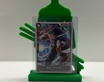 Supporto per carte Roronoa Zoro One Piece - Espositore per carte collezionabili TGC - PSA BGS CGC