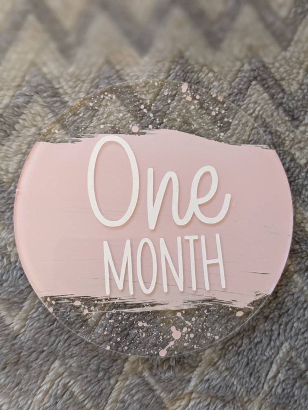 Baby Monthly Acrylic Milestone Disc, Baby Photo Prop, Newborn Month ...