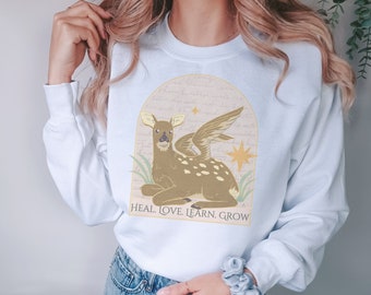 Cottagecore Shirt, Fairycore Clothing, Nature Lover Shirt, Whimsical Pull, Fairycore Sweater, Goblincore Sweatshirt, Vintage Classic Book