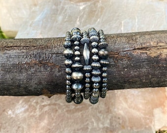Sterling Silver .925 Navajo Pearl Bracelets, 6.5, 7, 7.5, 8 inches