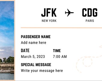 Boarding Pass Template PDF/ Printable Template - Etsy