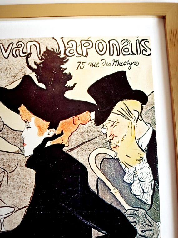Vintage Toulouse Lautrec Poster Divan Japonais Paris Art Nouveau
