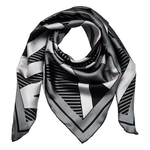 Silk Square Scarf (Misty Clover Print)
