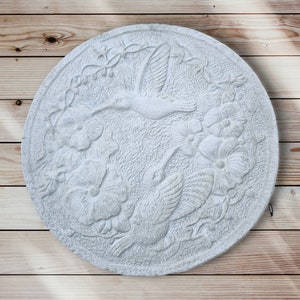 Stepping Stone - Humming Bird -  11&quot;  Round | Father&#39;s Day| Gift For Her | Grandma Gift last minute valentines Day Gift Handcrafted in U.S.A