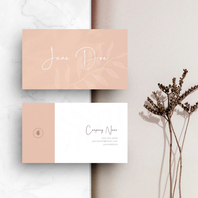 Unique Business Card Simple Business Card Template Business Etsy