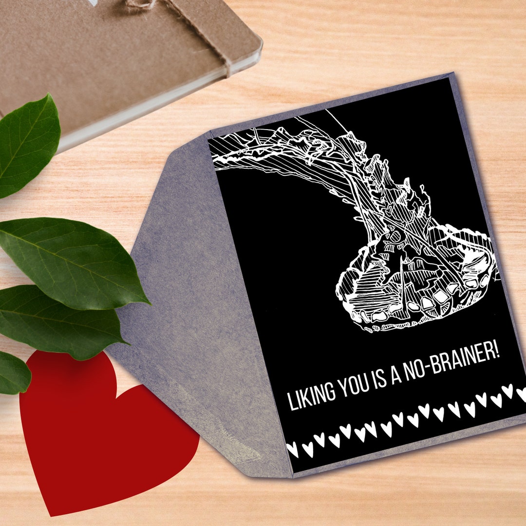 Jellyfish Punny Valentine Printable Card Digital Download 5 X 7 Black ...