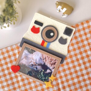 Felt Polaroid Camera Photo Frame PDF Pattern | DIY Photocard Holder Home Decor (Beginner Craft)