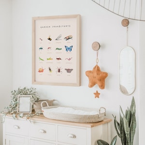 Carteles educativos de escarabajos, insectos y moluscos / Juego de 2 impresiones Montessori de tema natural / Decoración de la habitación del niño de la acuarela / Descarga digital imagen 8