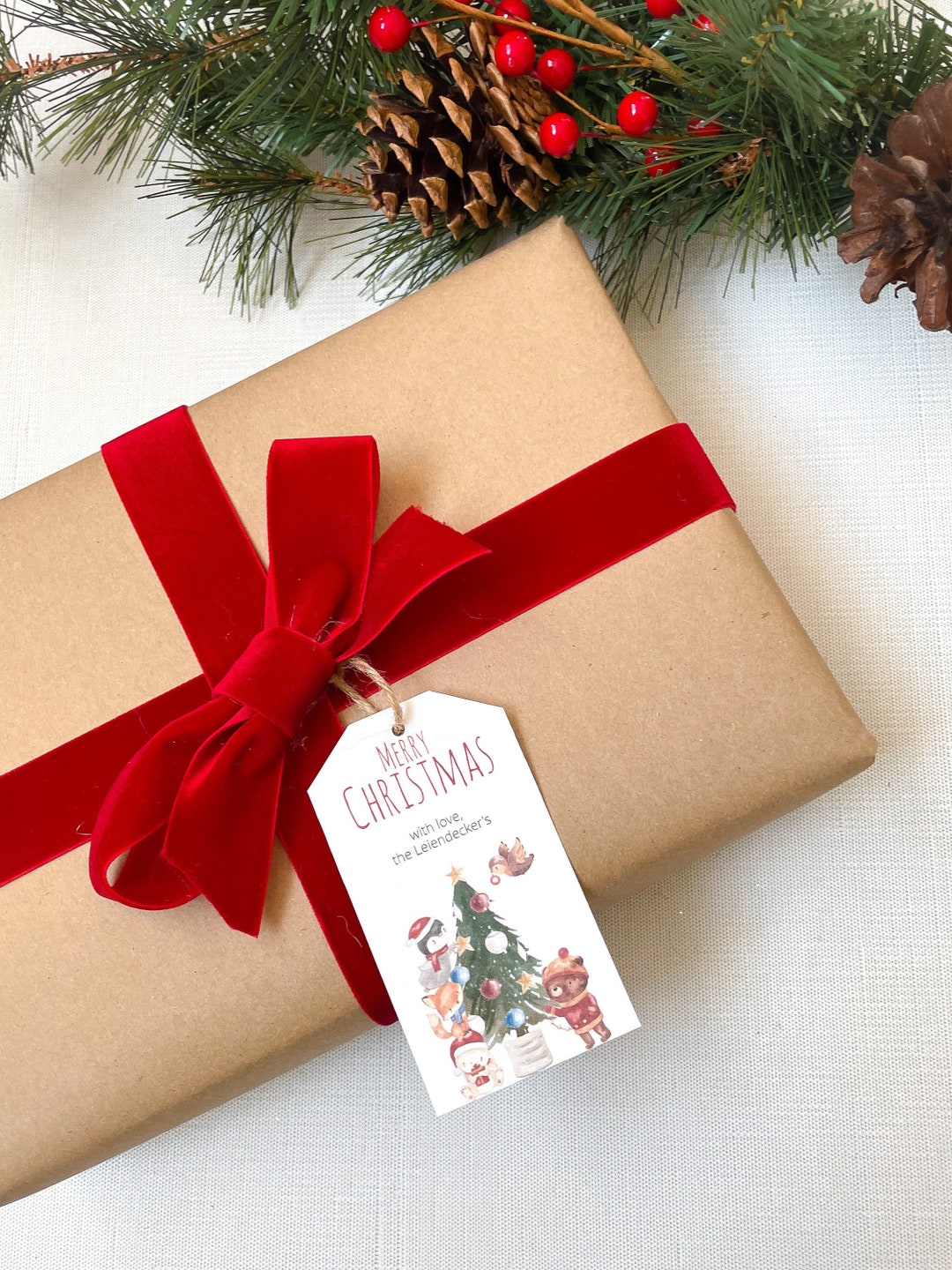 Christmas Gift Tag, Downloadable Christmas Gift Tag, Printable