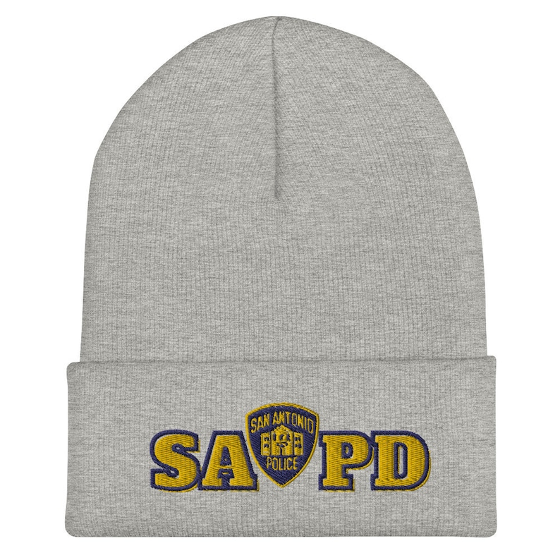 San Antonio Police Department SAPD and Logo Patch Cuffed Beanie ...