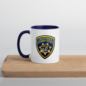 CHP California Highway Patrol &quot;Safety, Security, Service&quot; Mug with Color Inside Blue Or Golden Yellow