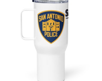 San Antonio Police Department SAPD "Protecting The Alamo City" Travel Mug With Handle
