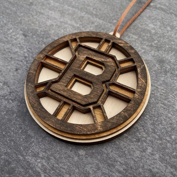 Boston Bruins Wood Ornament