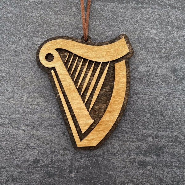 Guinness Harp Wood Ornament