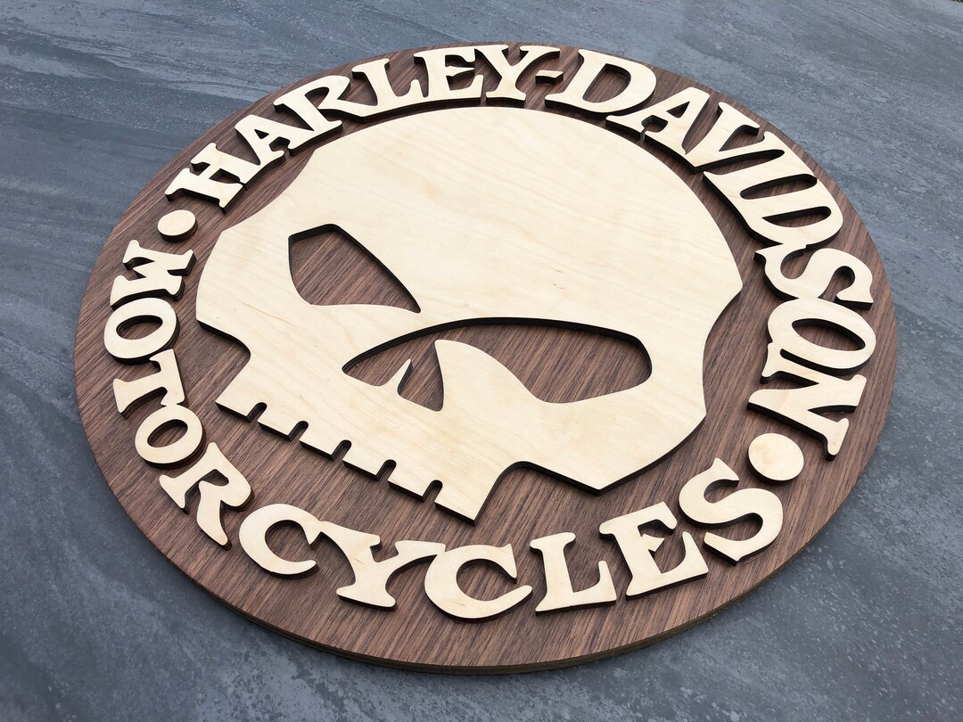 Official Harley-Davidson Willie G. Skull Text Pin - 1 Inch, Antique Silver Finish (Part #8008871)