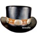Leather Top Hat Conchos Band Style - Rocker Style Black Top Hat ...