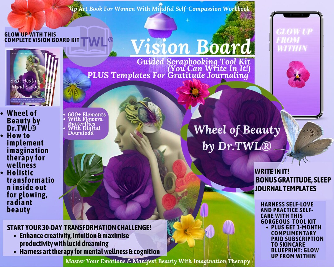 vision-board-printables-kit-vision-board-planner-for-women-etsy