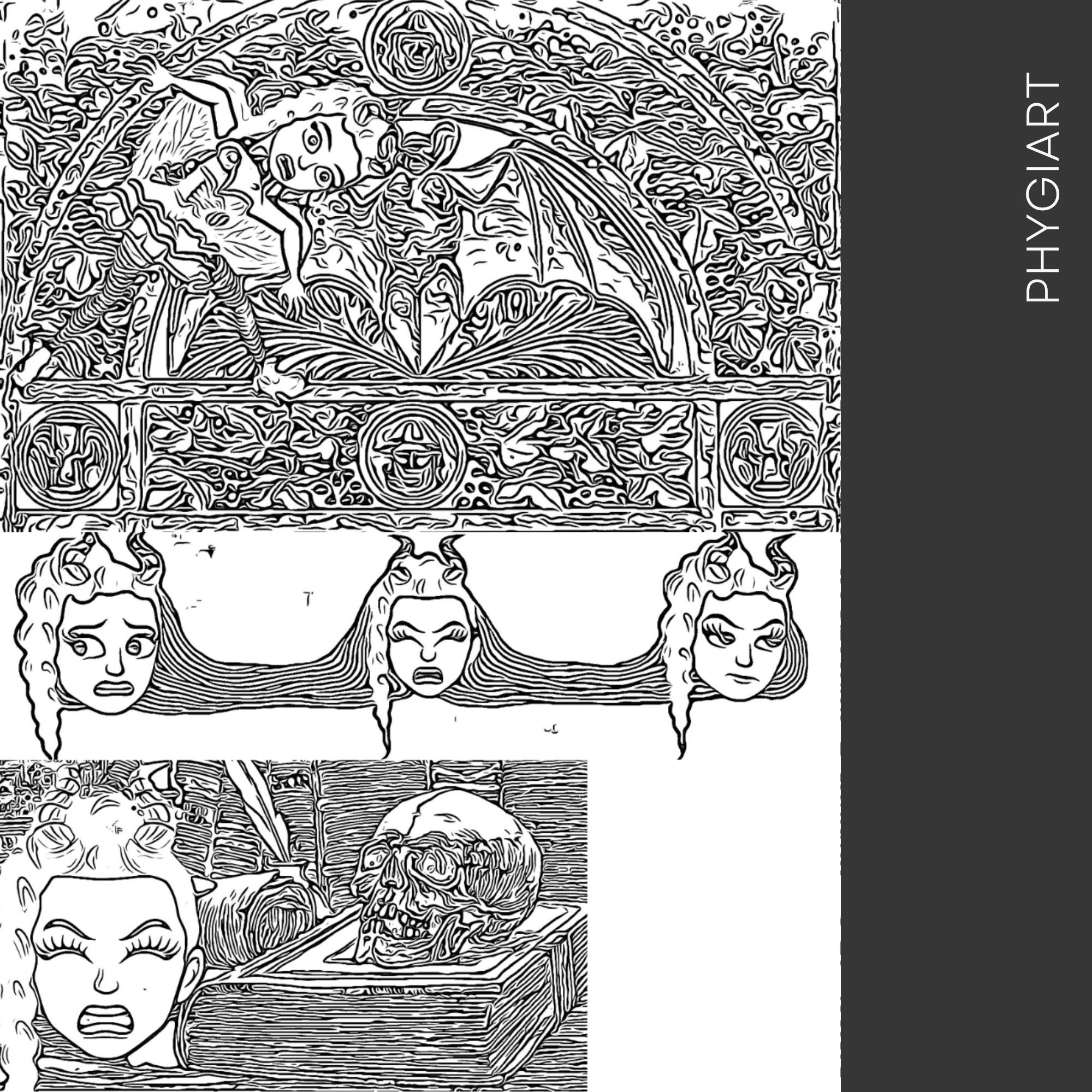 Adult Halloween Horror Coloring Pages Creepy Kawaii Horror - Etsy