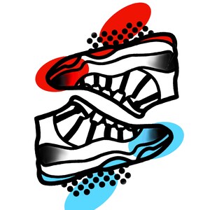 Sneaker inspired shoe pop art digital download l