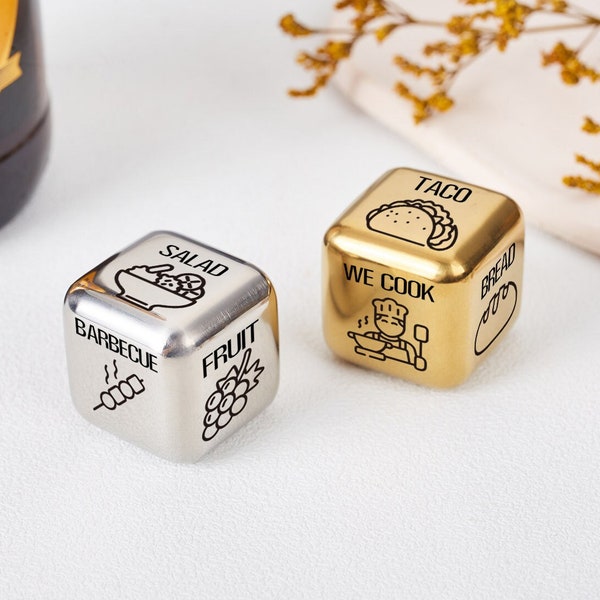 Valentines Gifts Food Takeout Dice Anniversary Gift For Him/Her Custom Unique Food Dice Personalized Food Decision Maker Cook Takeout Dice