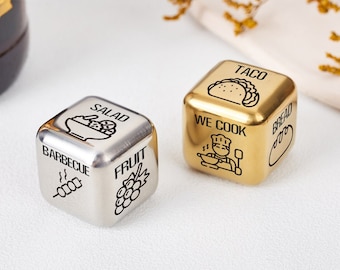 Valentines Gifts Food Takeout Dice Anniversary Gift For Him/Her Custom Unique Food Dice Personalized Food Decision Maker Cook Takeout Dice