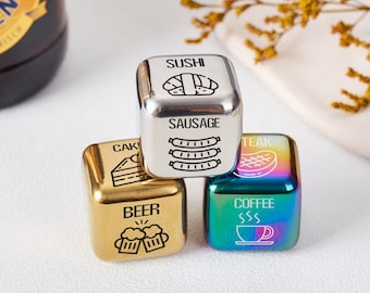 Food Decision Dice For Couple Personalized Food Decision Dice Boyfriend/Girlfriend Dice Gift For Him/Her Couple Anniversary Gifts For Him