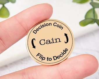 Personalized Decision Coin, Custom Decision Coin, Couples Flip Coin, Anniversary Gift, Gift For Wife, Gifts For Sister, Gifts For Girlfriend