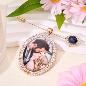 Etwas Blau-Personalisierte Hochzeit Foto Charms-Benutzerdefinierte Blumenstrauß Foto Charm-Hochzeit Blumenstrauß Foto Charm-Hochzeit Foto Charms Geschenk für sie Bild 1