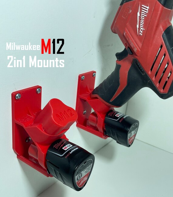 Ultimate 2 in 1 M12 Battery and Tool Mount Milwaukee Tools Mount Etsy