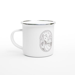 Camping Adventure Mug Minimalist Highway