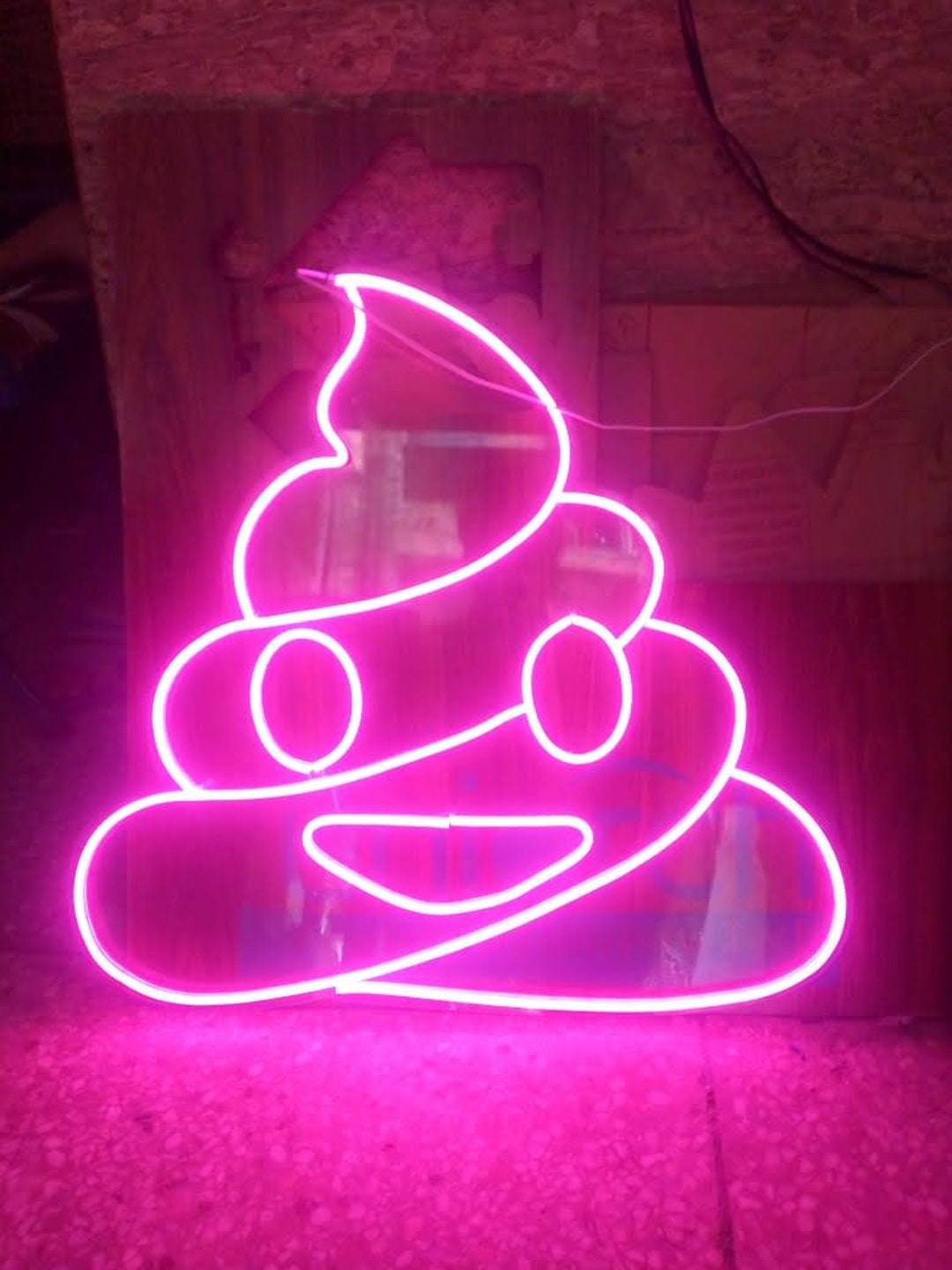 Poop Emoji Neon Sign Gifts for Bestfriend Etsy
