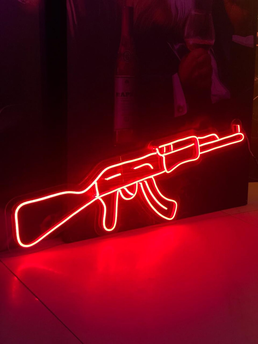 Custom AK 47 Handmade Neon Sign Neon Sign Room Decor LED Neon Light ...