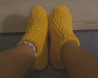 Patrón para calcetines tobilleros de felpa (crochet)