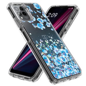 Funda para teléfono con diseño gráfico de doble capa transparente para T-Mobile Revvl 6 5G/Revvl 6 Pro 5G