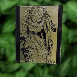 predator laser engraved canvas, predator, laser engraving, painting, laser engraved, canvas