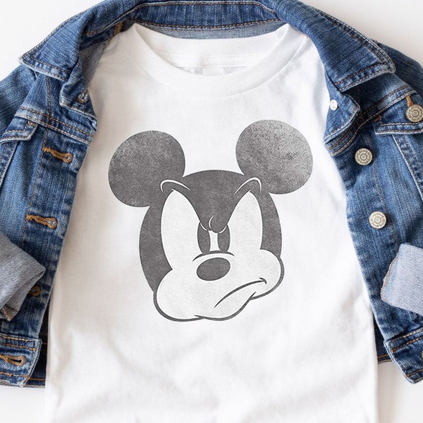 Mad Mickey Mouse Distressed Shirt, Vintage Mickey Mouse Shirt, Disney Classic Mickey Shirt, Disney Gift for Kids