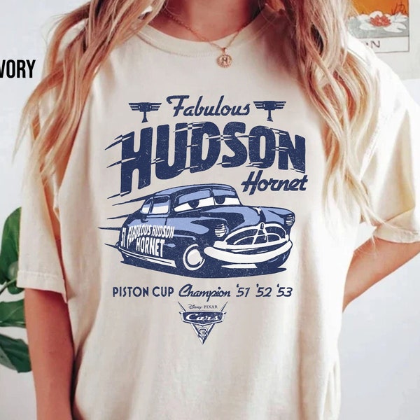Vintage Doc Hudson Shirt, Disney Cars Shirt, Fabulous Hudson Hornet Shirt, Disney Cars land Shirt, Cars Pixar Piston Cup Champion